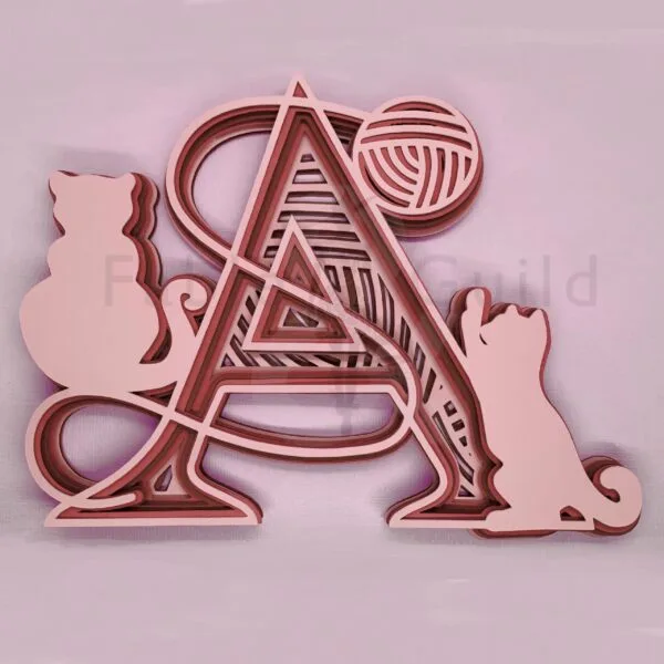 Buy Kitten Jo Cat SVG File Alphabet Letters - Fable & Guild