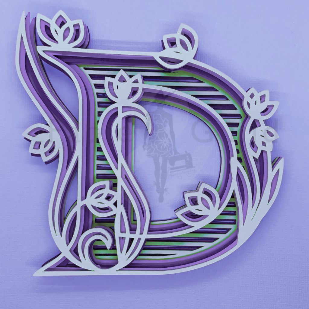 Download Tulip - Letter D Epic 3D Tulip SVG cut file - Fable & Guild