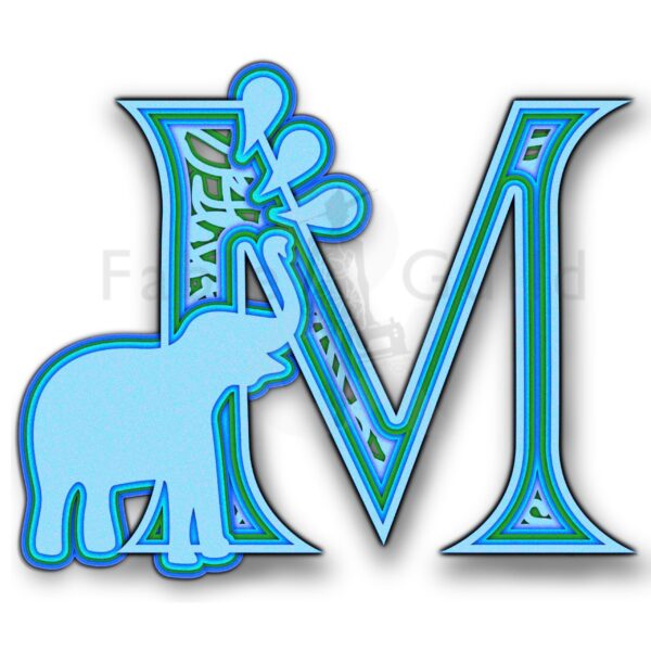 Download Ely The Elephant Alphabet Svg 3d Cut Files Fable Guild
