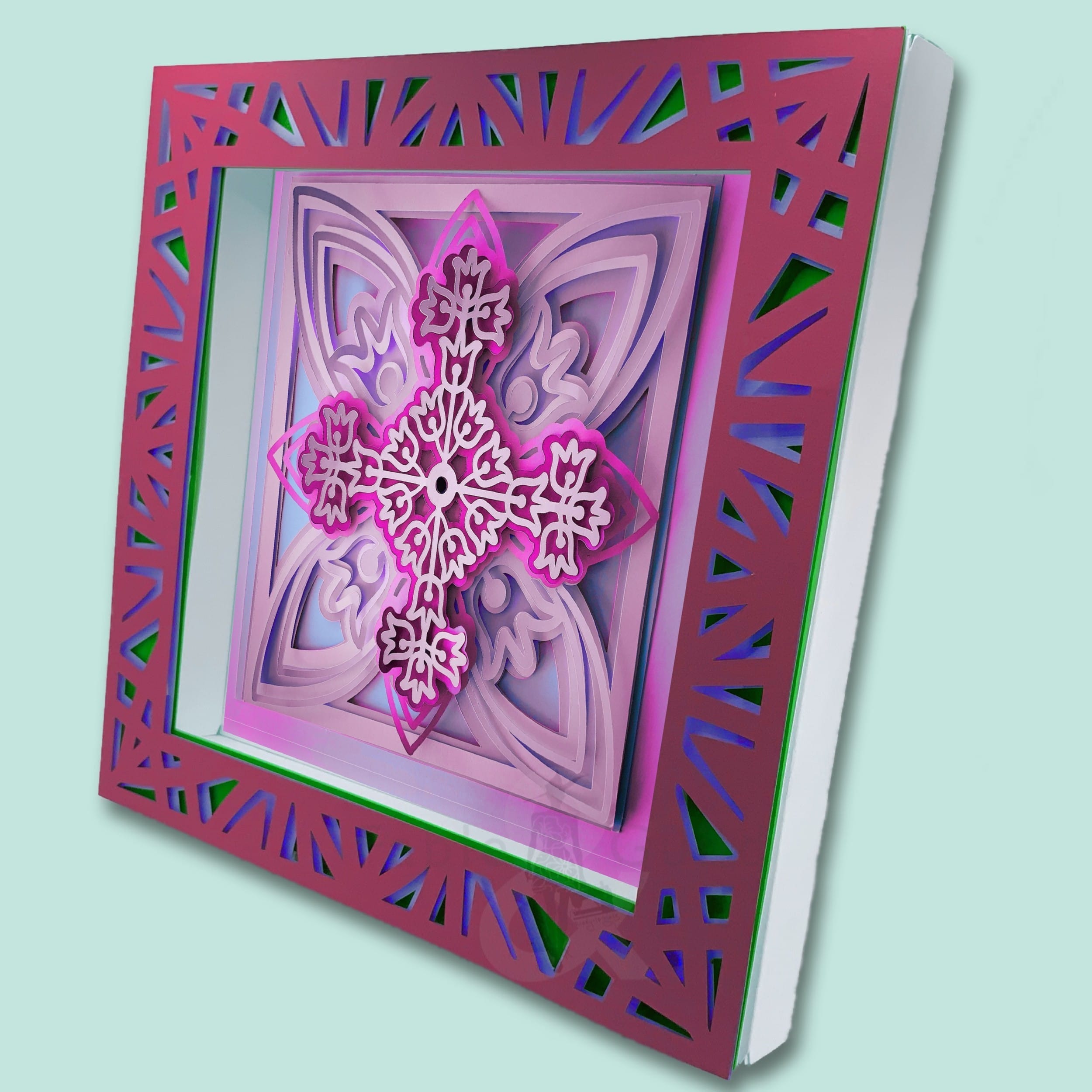 Download 3d Mandala Svg Shadow Box Picture Frame Set Fable Guild