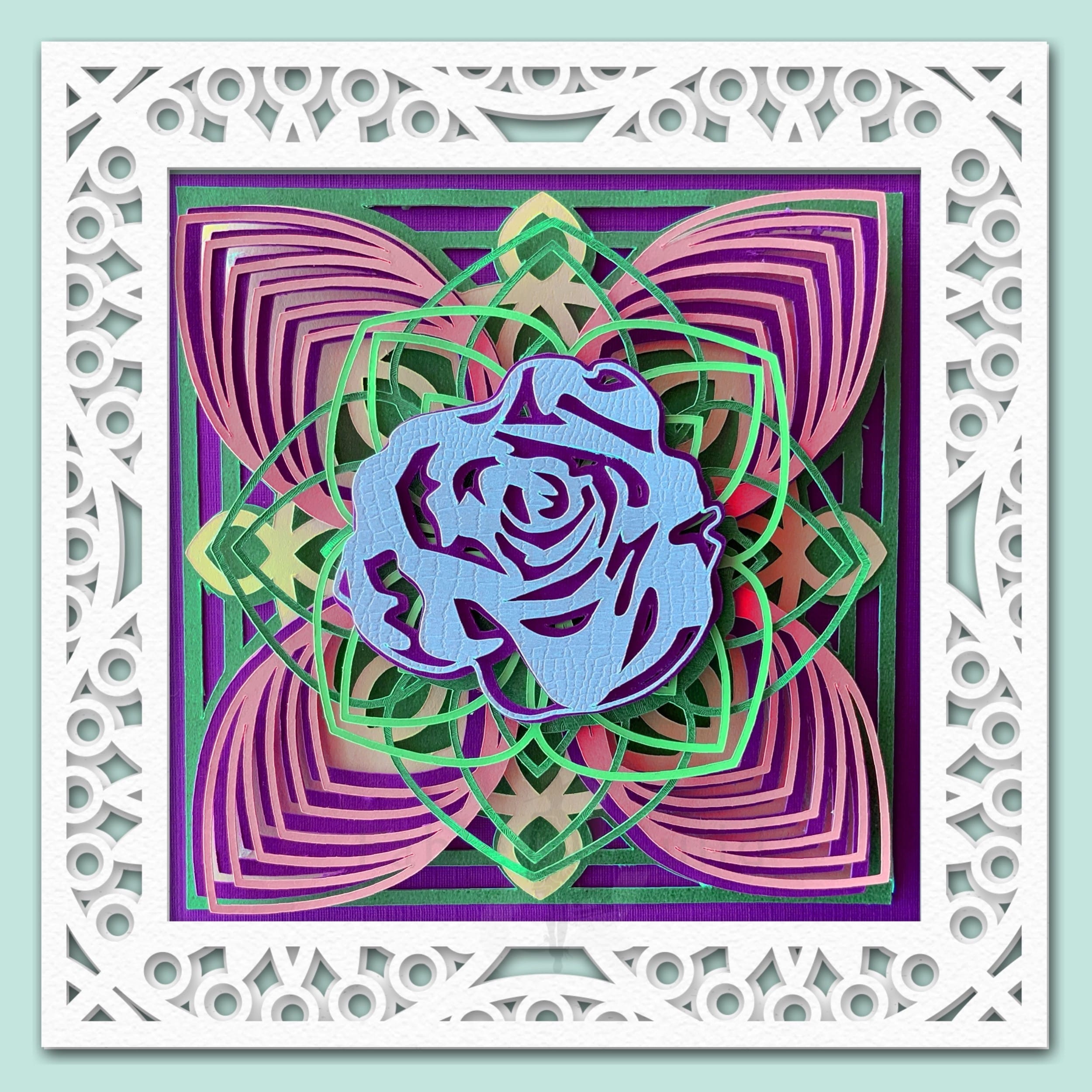 Download 3d Mandala Svg Shadow Box Picture Frame Set Fable Guild