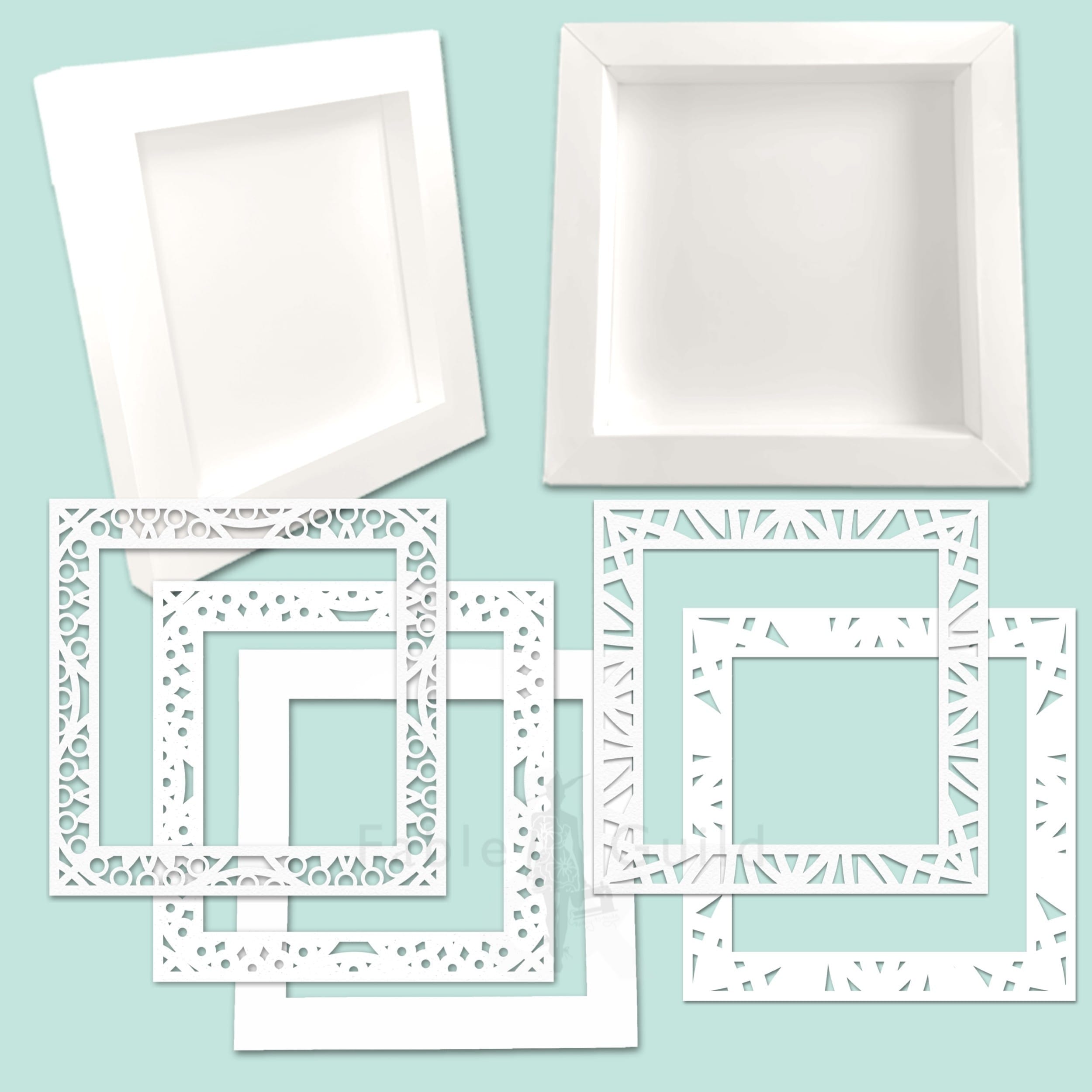 Download 3D Mandala SVG Shadow Box Picture Frame Set - Fable & Guild