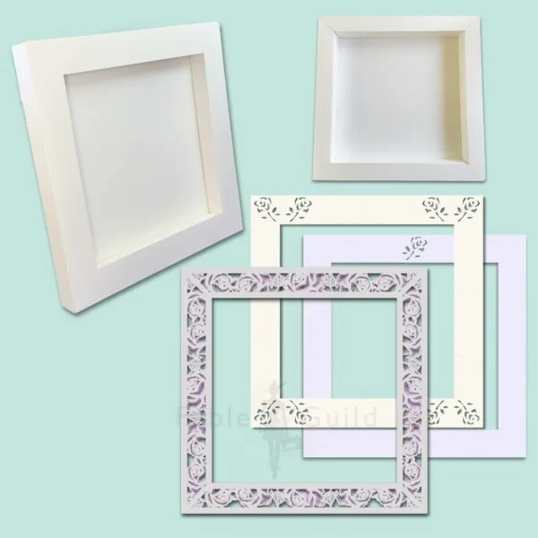 3D Wild Rose Shadow Box Cut File