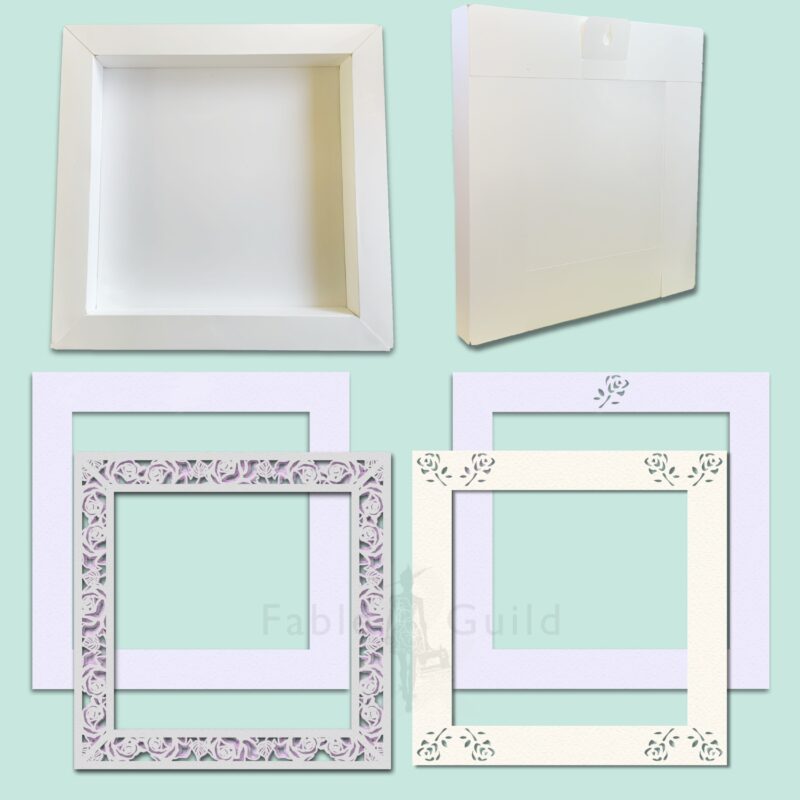 3D Wild Rose SVG Shadow Box Picture Frame