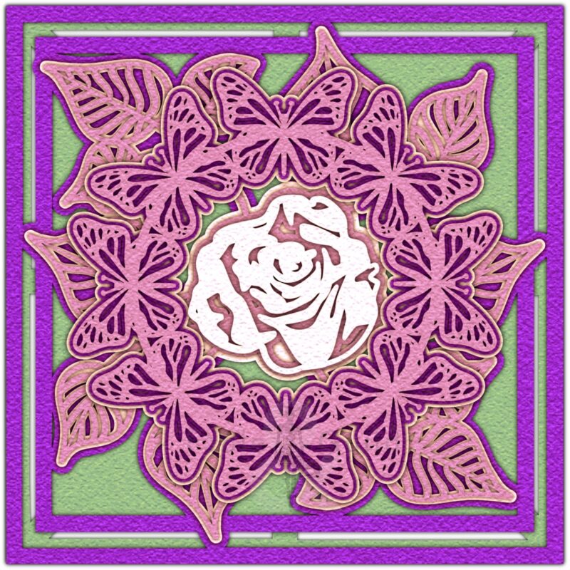 Butterfly Rose - Mandala