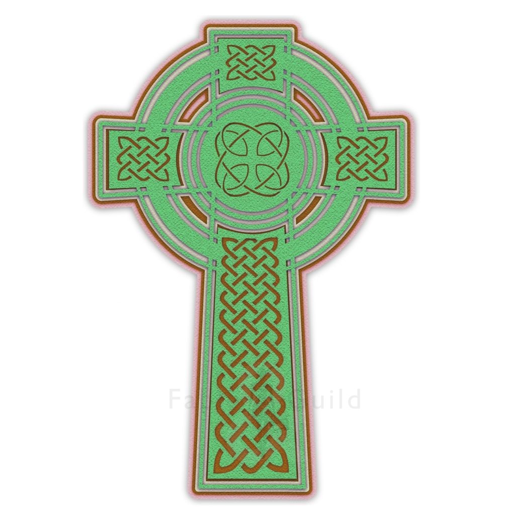 Beautiful 3D SVG Celtic Cross Cut File - Fable & Guild