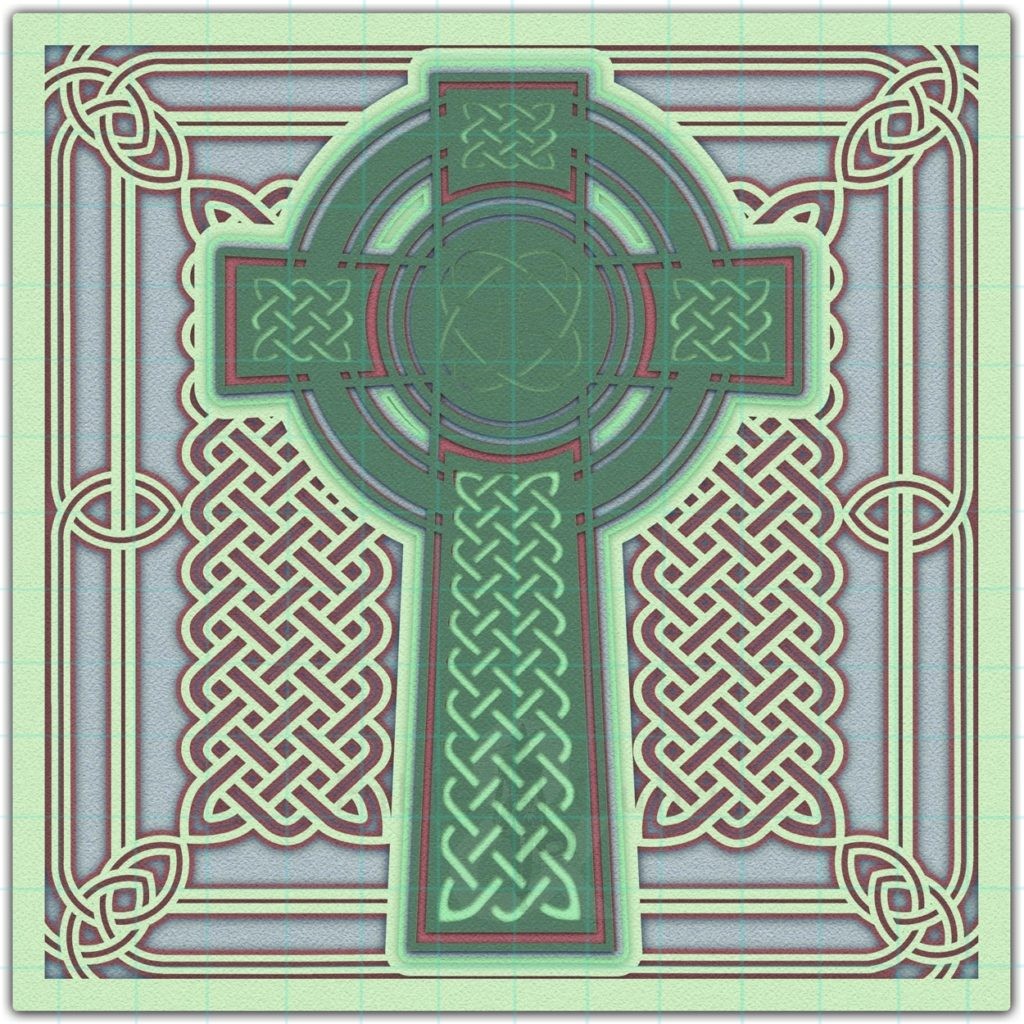 Stunning 3D Interlace Celtic Cross SVG - Fable & Guild