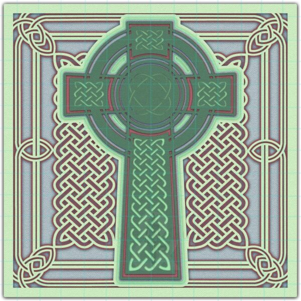 Interlace Celtic Cross SVG cut file