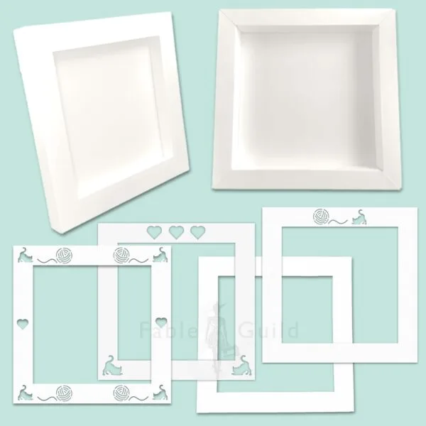 3D Cat Shadow Box Cut File Picture Frame Kitten Jo SVG