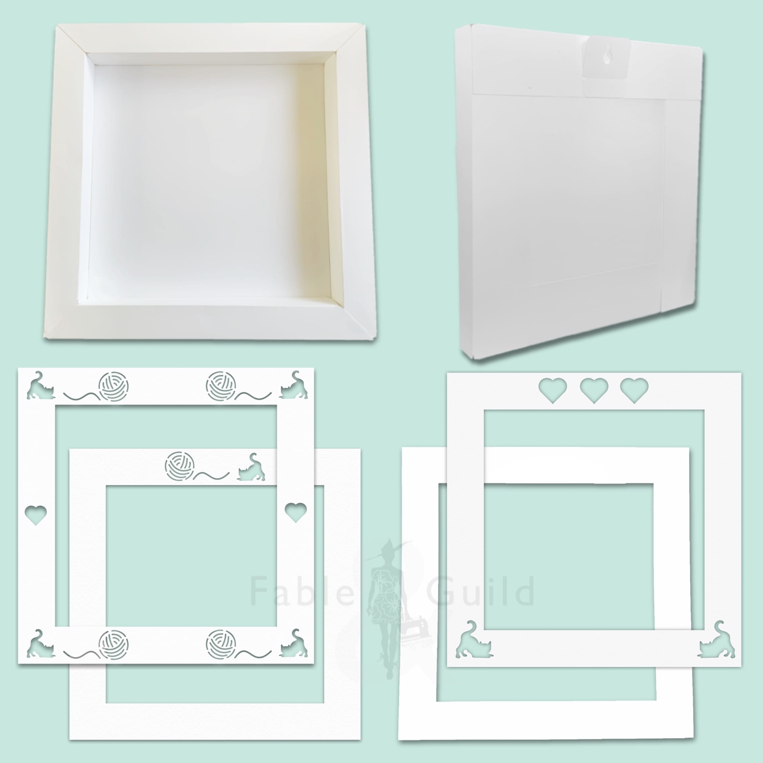 Download 3d Kitten Jo Svg Shadow Box Picture Frame Set Fable Guild