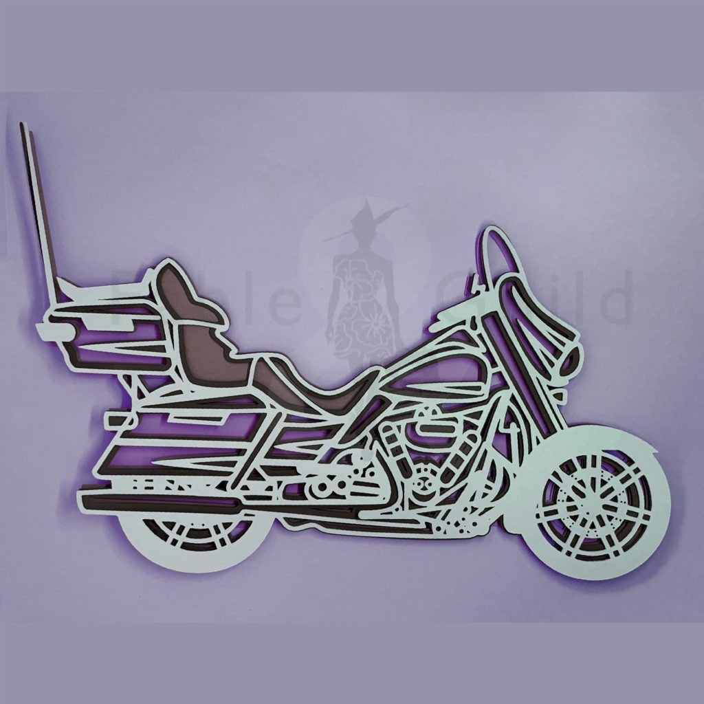 Cool 3D Harley Ultra Layered Motorcycle SVG - Fable & Guild