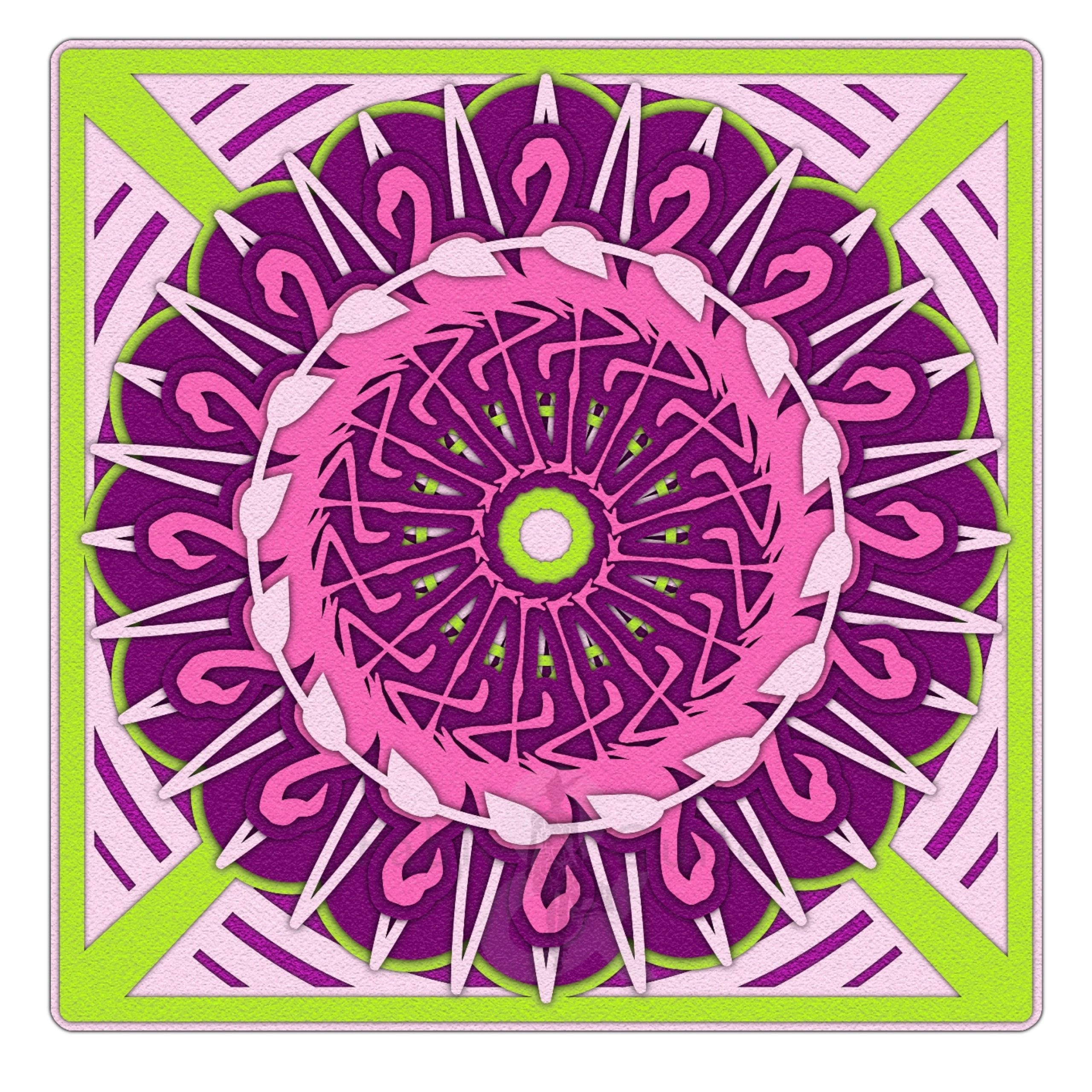 Download Sunset Flamingo - Mandala - Fable & Guild