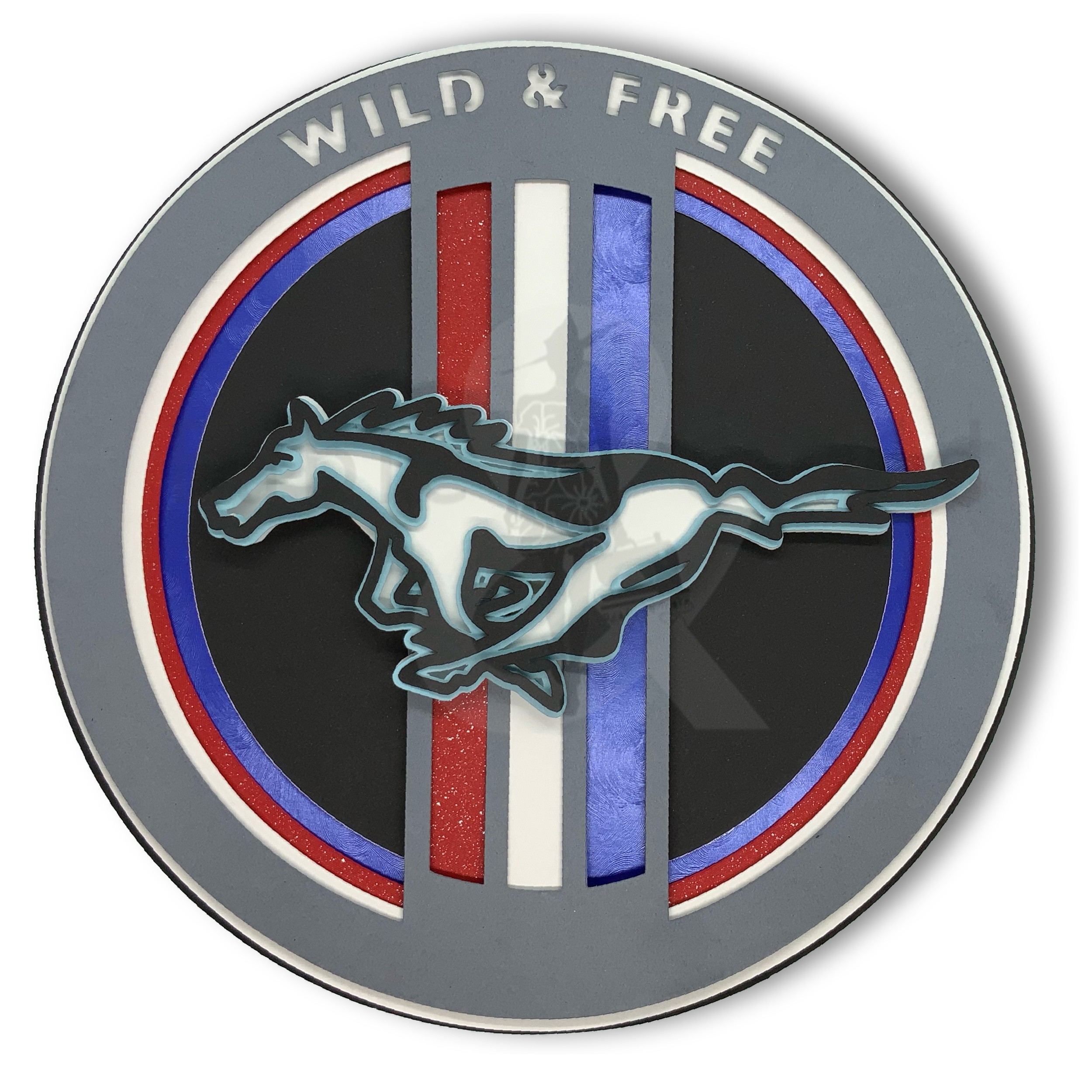 Download Wild And Free 3d Mustang Cut File Fable Guild