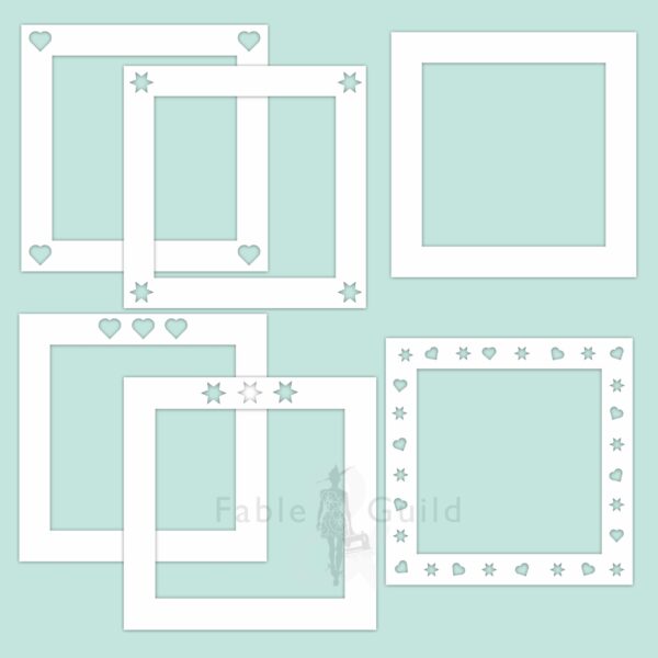 3D Hearts 'N Stars SVG Cricut Shadow Box Ideas - Picture Frame