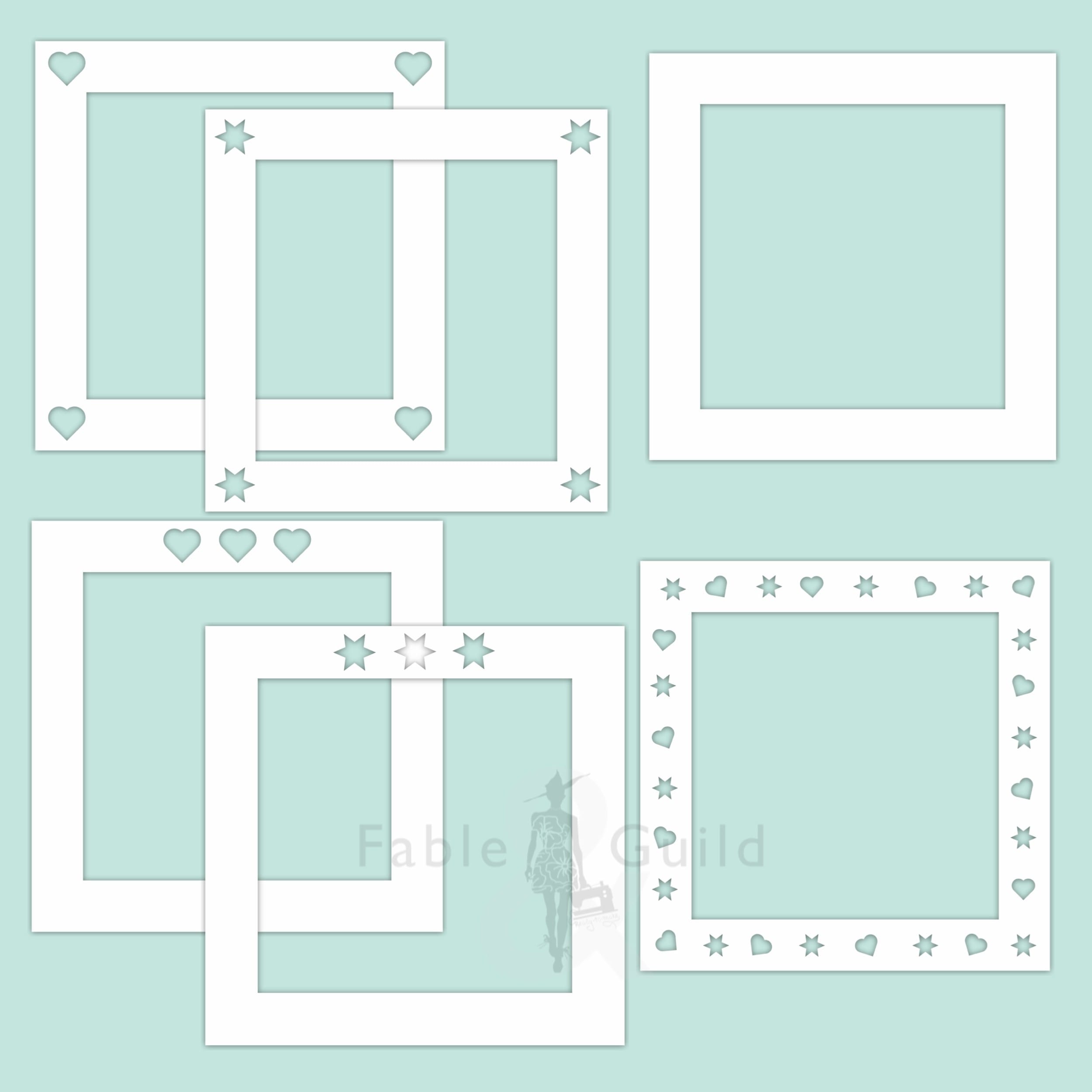 Download 3d Hearts N Stars Svg Shadow Box Picture Frame Fable Guild