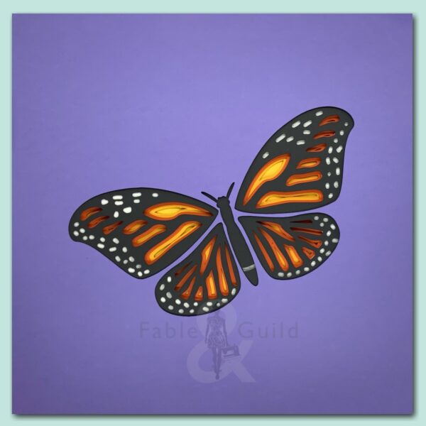 Naked Monarch Butterfly SVG File