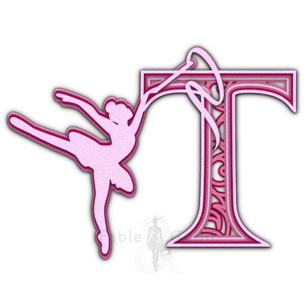 Bella Girls Ballerina SVG - Alphabet Letter T