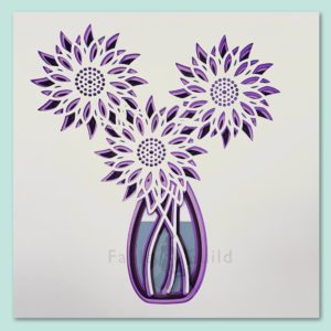 Three Flowers - A 3D Flower Cut File