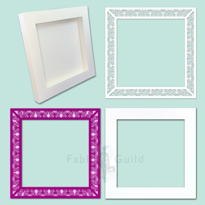 3D Butterfly Celebration SVG Shadow Box Picture Frame