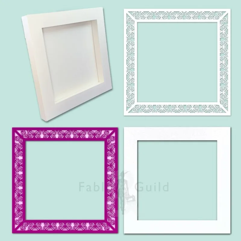 3D Butterfly Celebration SVG Shadow Box Picture Frame
