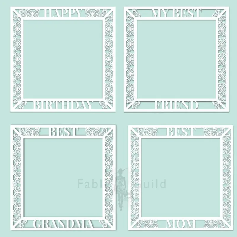 3D Butterfly Celebration SVG Shadow Box Picture Frame