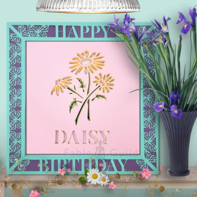 Butterfly Shadow Box frame SVG