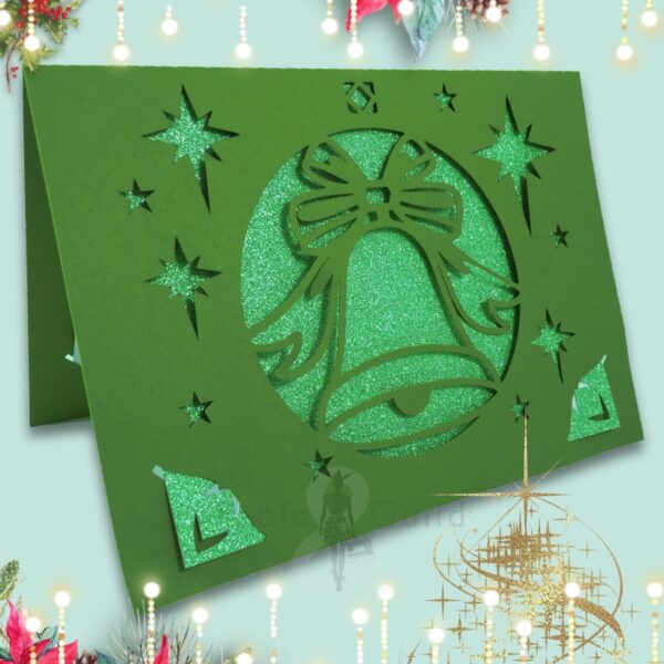 3D Bell Christmas Card SVG