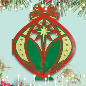 Christmas Star Bauble Christmas Card SVG