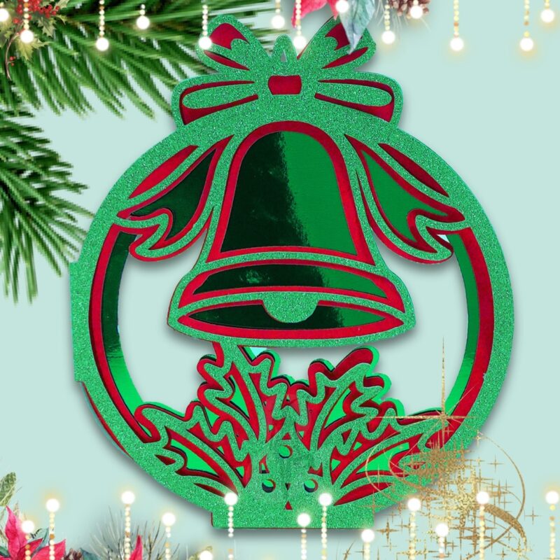 Jingle Bell Bauble Christmas Card