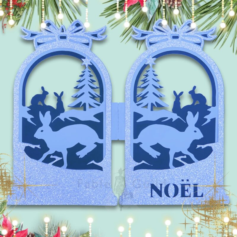 NOEL Christmas Hare Christmas Card