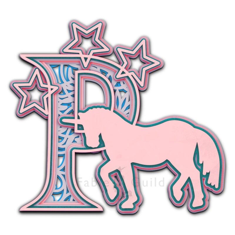 Star the Unicorn Alphabet Letter P