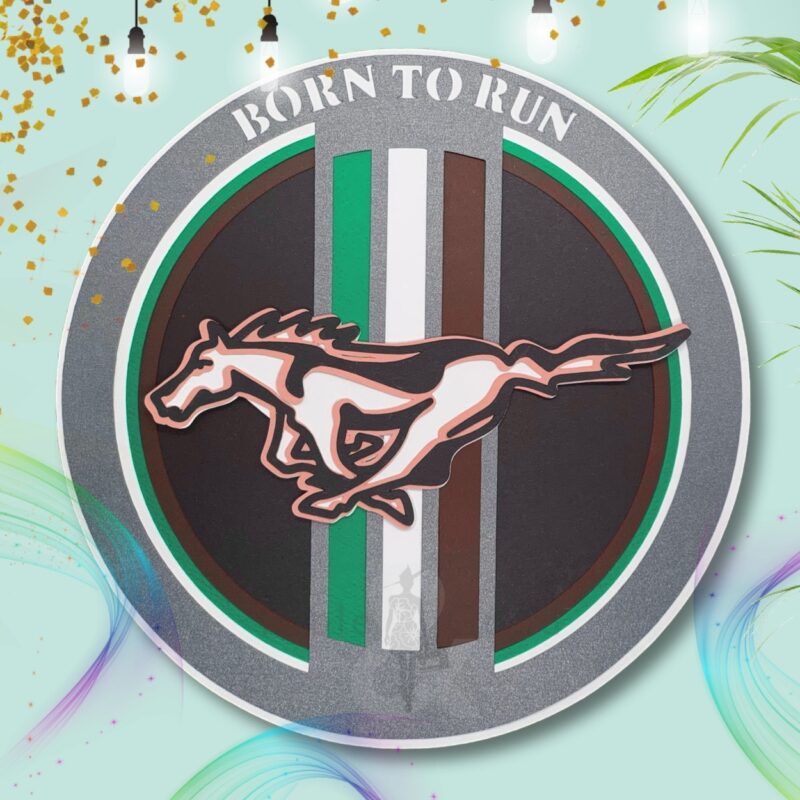 Born To Run Mustang SVG