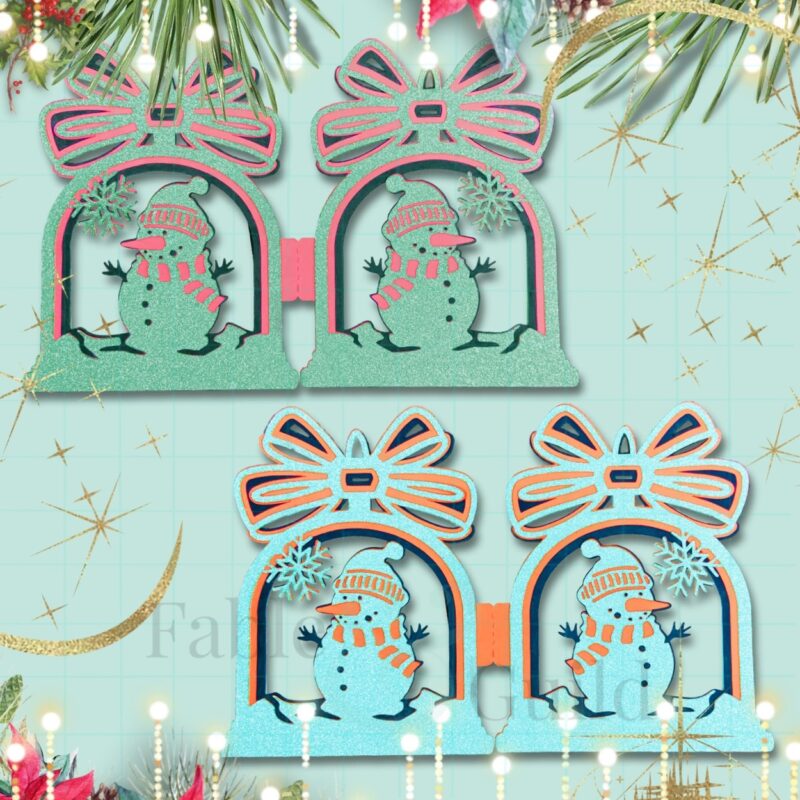 Christmas Snowman SVG Card Cut File