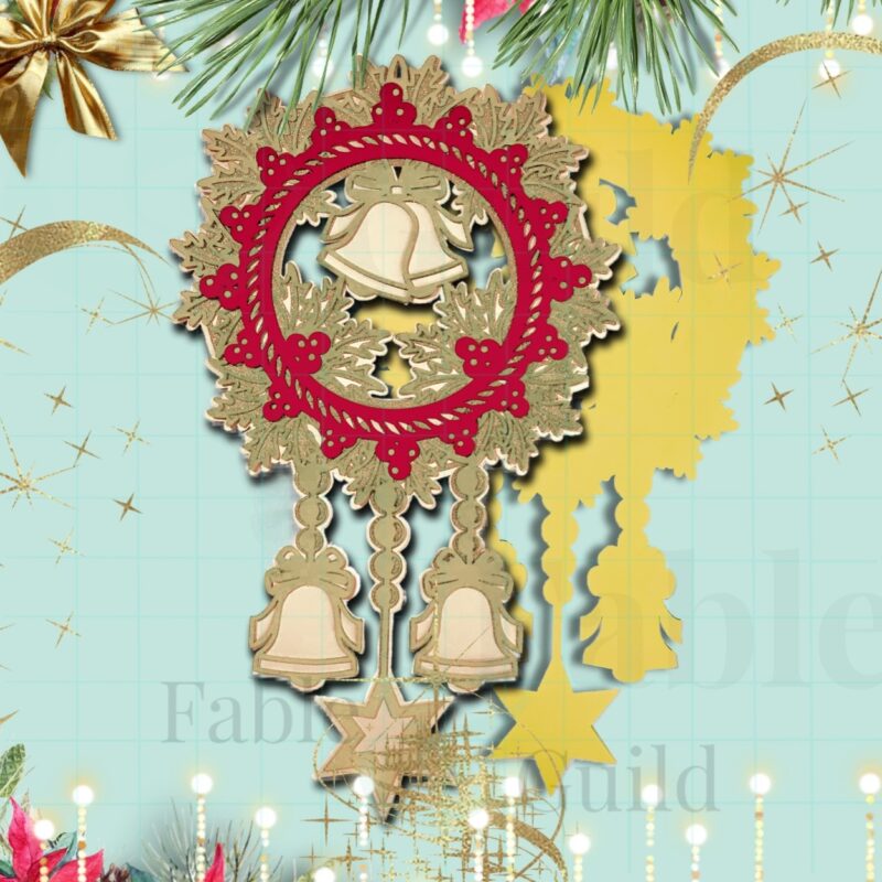 Holly Wreath Dream Catcher Cut File