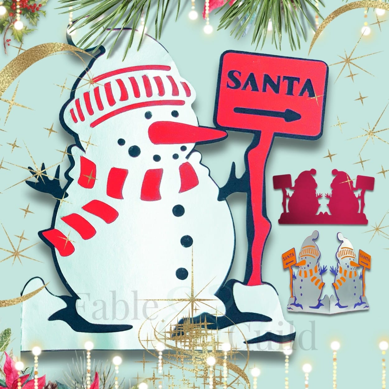 Download Stunning 3d Snowman Svg Cut File Card Fable Guild