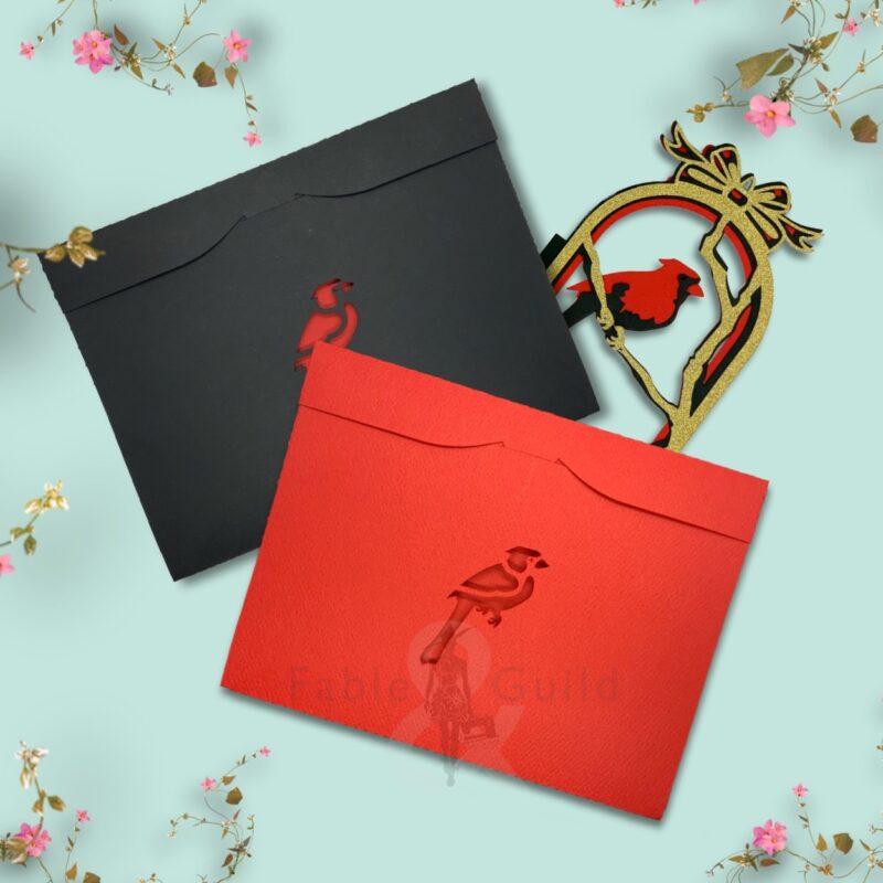Cardinal Bird Envelope Template