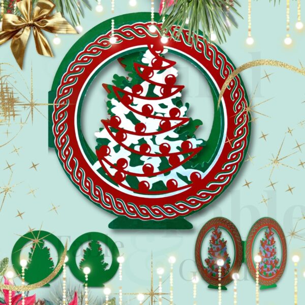 Christmas Tree Charm SVG card