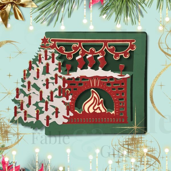 Night Before Christmas Card SVG Cut File