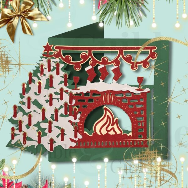 Night Before Christmas Card SVG Cut File