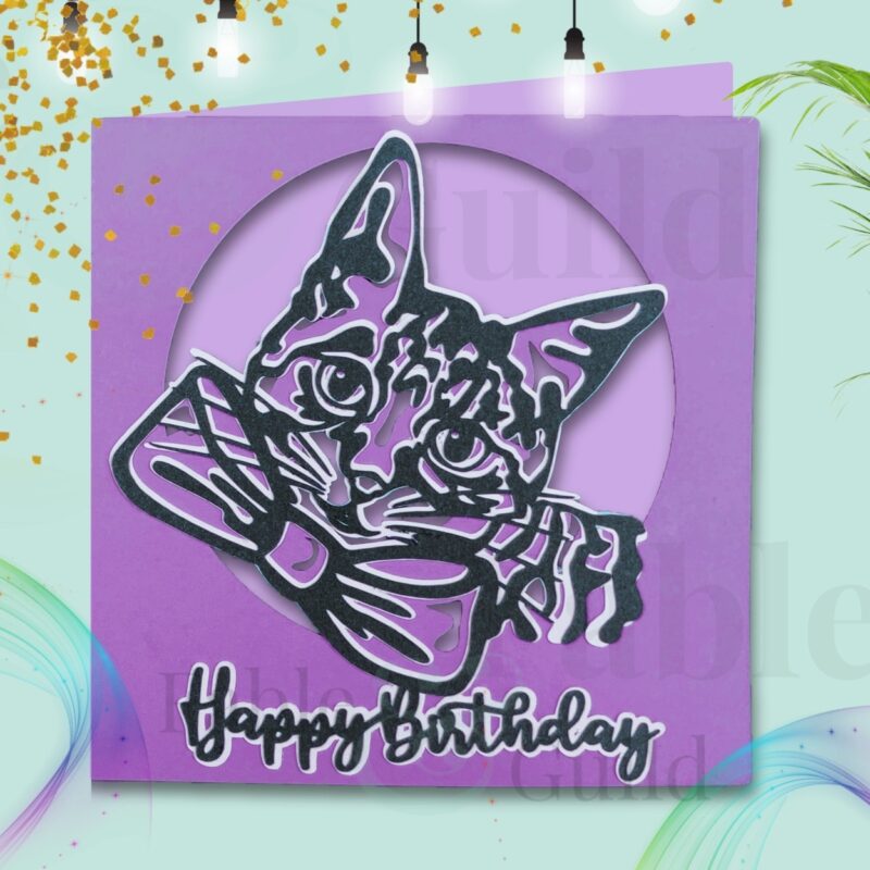 Chloe the Cat SVG Birthday Card