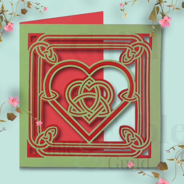 Celtic Heart Card Cut File