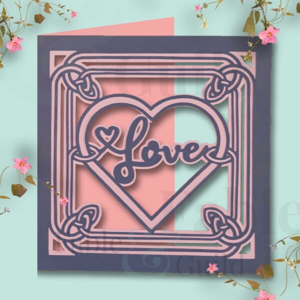 Love Heart Cut File Card
