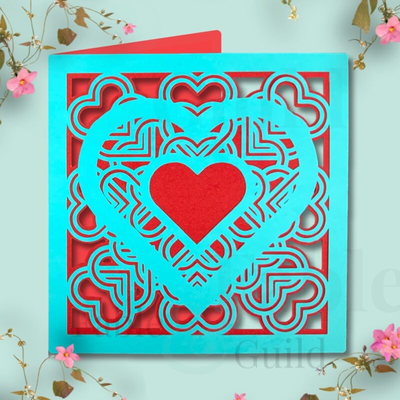 My Mandala Heart Card Cut File