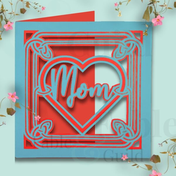 Mom Love Mothers Day Cut File Card