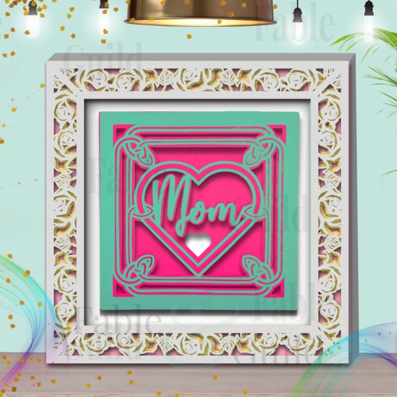 Mom Love Mothers Day Cut File Card