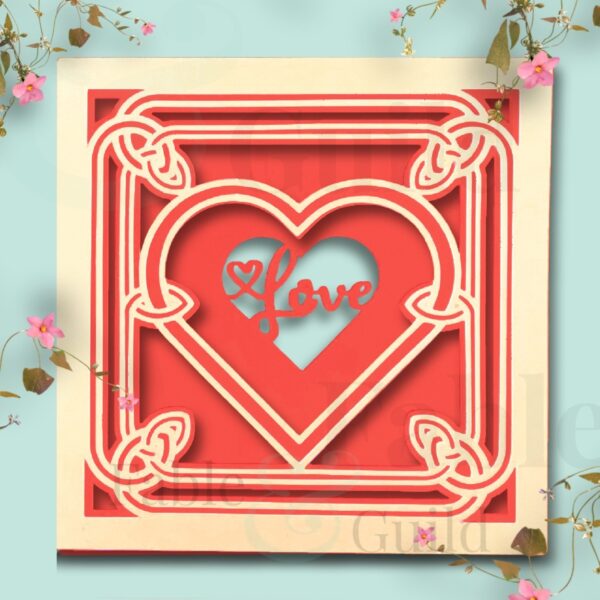 One Love Valentine's Day Cut File Card