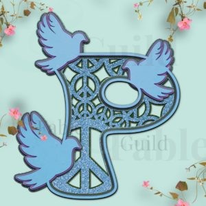Doves of Peace SVG Letter P