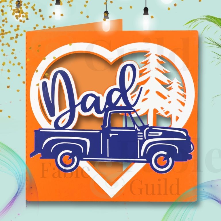 Pick Me Up Truck Dad - Fathers Day cut file cards