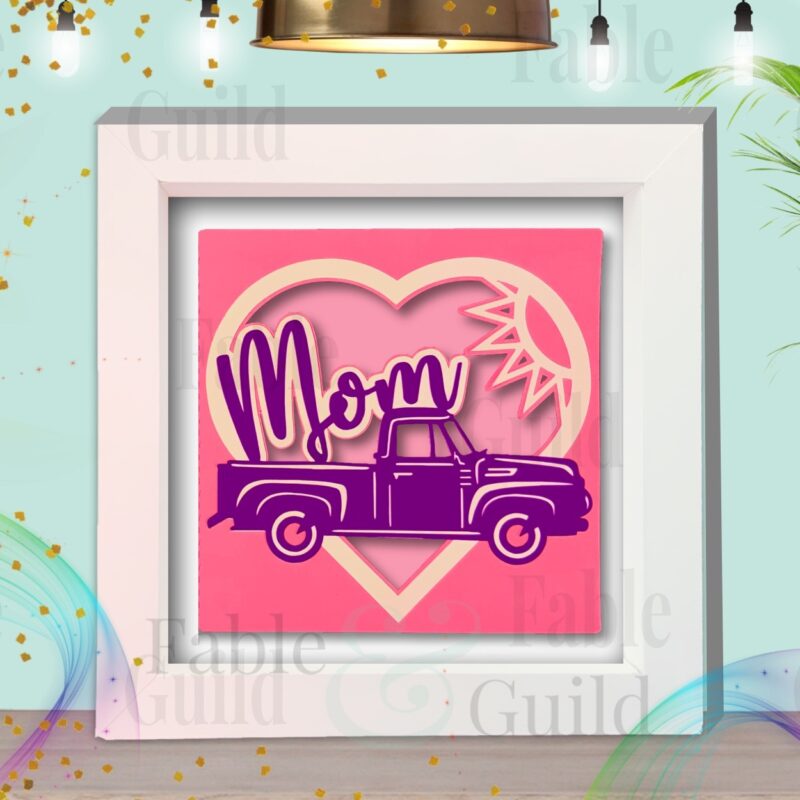 Pick Me Up Truck Mom - A Pickup Cut File Card