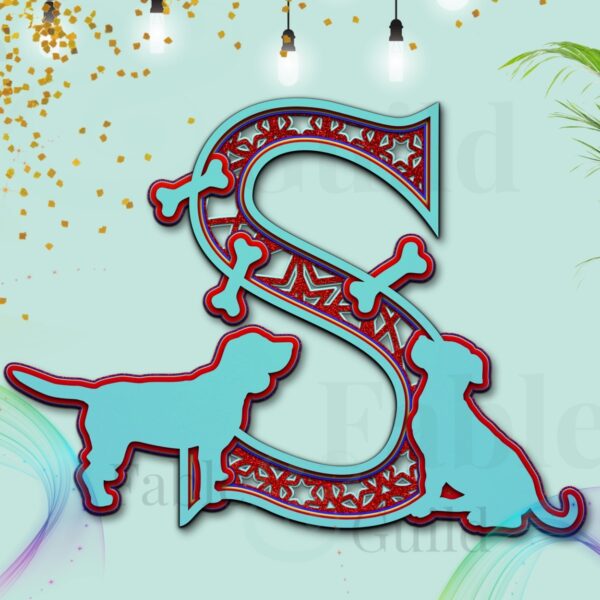 Diggles the Dog Alphabet Cut File Letter S
